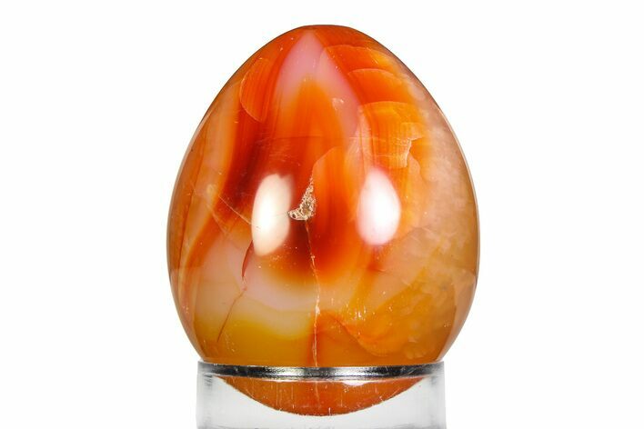 Vibrant Polished Carnelian Agate Egg - Madagascar #355465